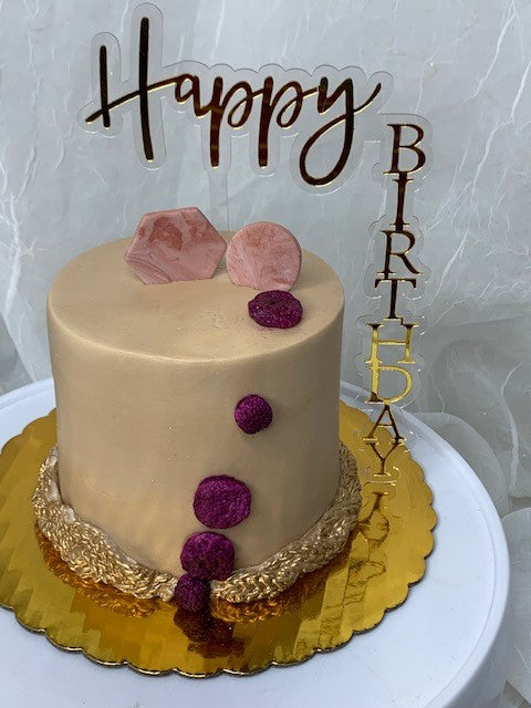 New Design Vertical Gold Back Cake Topper