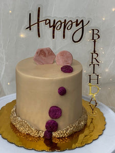 New Design Vertical Gold Back Cake Topper