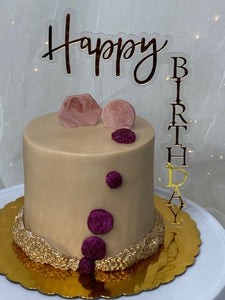 New Design Vertical Gold Back Cake Topper